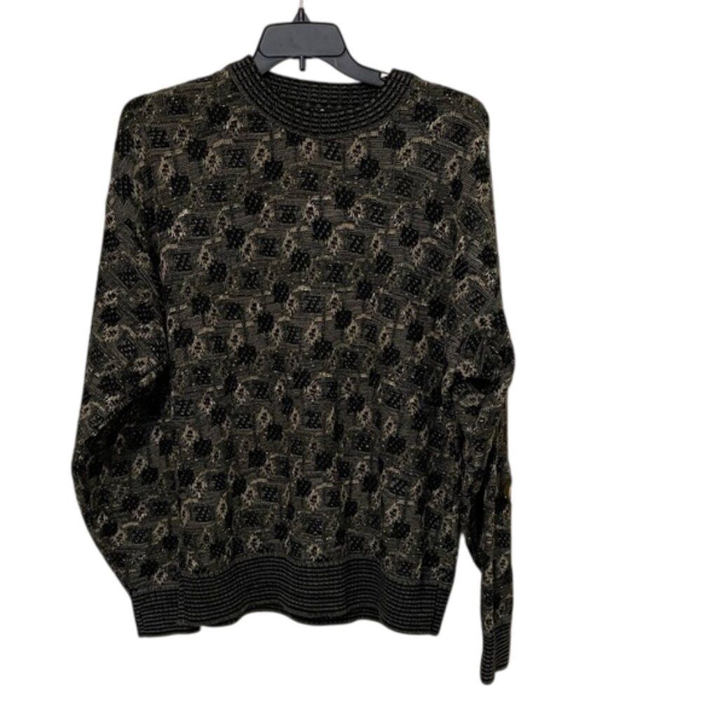 TSR Vintage 90s 3D Knit Textured Sweater Mens Size XL Made in USA